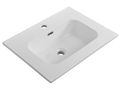 Cezares Тумба с раковиной Eco Cer-N 60 bianco opaco CZR-8095-60 ручки серые – фотография-2